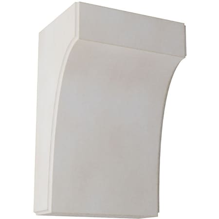 Ekena Millwork 5 1/4"W x 4"D x 8"H Clarksville Wood Vintage Decor Bracket, Chalk Dust White BKTWD05X04X08CVWH